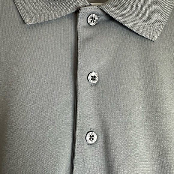PGA Tour Golf Polo Shirt, Short Sleeve, 3-Button Gray Men's Shirt, Size Large - Picture 6 of 14